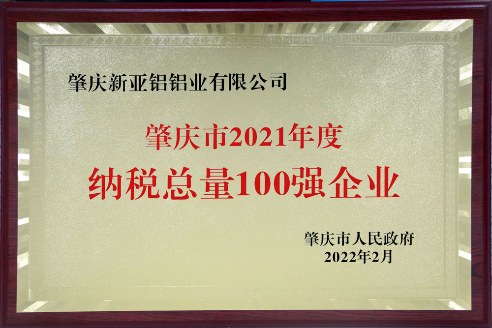 2021年度纳税百强企业