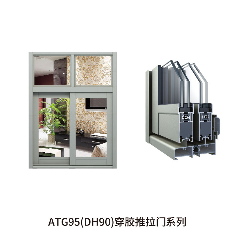 ATG95(DH90)穿胶推拉门系列